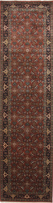 Herati Beige Runner Hand Knotted 28 X 911  Area Rug 250-25135 Image 0