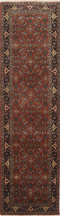 Herati Beige Runner Hand Knotted 26 X 88  Area Rug 250-25140 Image 0
