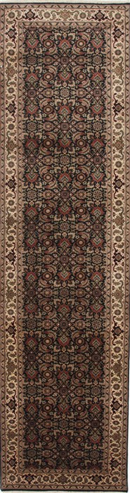Herati Beige Runner Hand Knotted 26 X 97  Area Rug 250-25142 Image 0