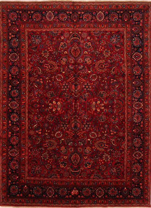 Mashad Red Hand Knotted 911 X 136 Area Rug 100-25143 Image 0