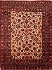 Mashad Beige Hand Knotted 103 X 139  Area Rug 100-25145 Thumb 0