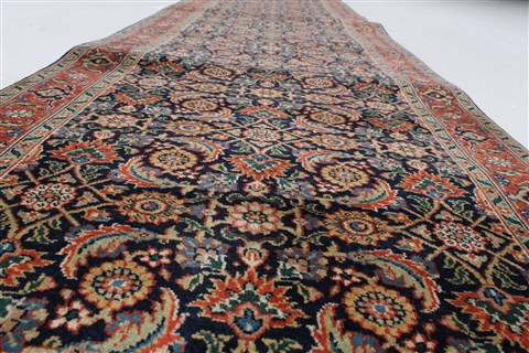 Herati Brown Runner Hand Knotted 27 X 118 Area Rug 250-25146 Image 1