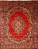 Mahal Red Hand Knotted 111 X 141  Area Rug 100-25151 Thumb 0