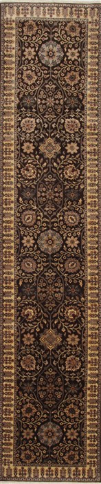 Agra Beige Runner Hand Knotted 26 X 119  Area Rug 250-25159 Image 0