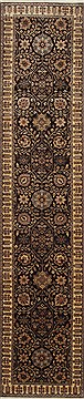 Agra Beige Runner Hand Knotted 2'6" X 11'9"  Area Rug 250-25159