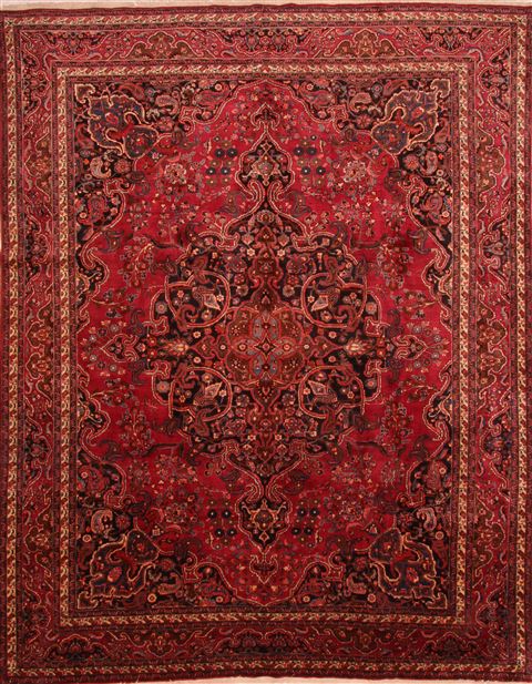 Mashad Red Hand Knotted 103 X 1210 Area Rug 100-25162 Image 0