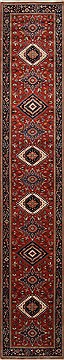 Indian Karajeh Blue Runner 13 to 15 ft Wool Carpet 25163