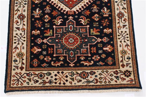 Karajeh Beige Runner Hand Knotted 26 X 1310 Area Rug 250-25172 Image 3