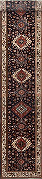 Karajeh Beige Runner Hand Knotted 2'6" X 13'10"  Area Rug 250-25172