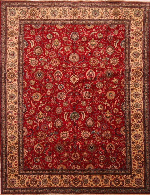 Tabriz Red Hand Knotted 1010 X 141  Area Rug 100-25174 Image 0