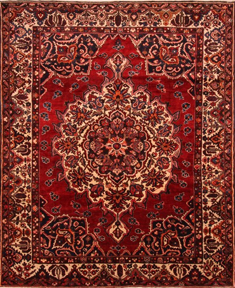 Bakhtiar Red Hand Knotted 911 X 122  Area Rug 100-25202 Image 0