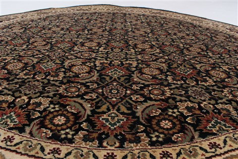 Herati Beige Round Hand Knotted 51 X 51 Area Rug 250-25206 Image 1
