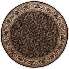 Indian Herati Beige Round 5 to 6 ft Wool Carpet 25206