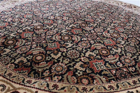 Herati Beige Round Hand Knotted 51 X 51 Area Rug 250-25209 Image 1