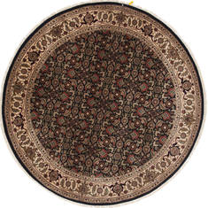 Herati Beige Round Hand Knotted 5'1" X 5'1"  Area Rug 250-25209