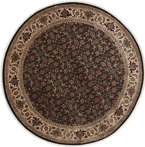 Herati Beige Round Hand Knotted 50 X 50  Area Rug 250-25210 Image 0