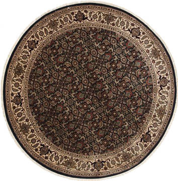 Indian Herati Beige Round 5 to 6 ft Wool Carpet 25210