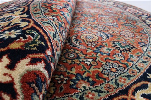 Herati Beige Round Hand Knotted 40 X 40 Area Rug 250-25212 Image 10