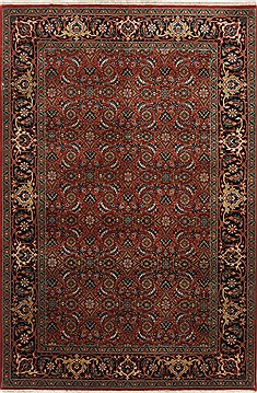 Indian Herati Green Rectangle 4x6 ft Wool Carpet 25216