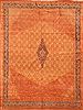 Tabriz Red Hand Knotted 98 X 131 Area Rug 100-25217 Thumb 0