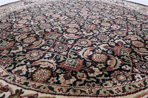 Herati Beige Round Hand Knotted 41 X 41 Area Rug 250-25220 Image 2