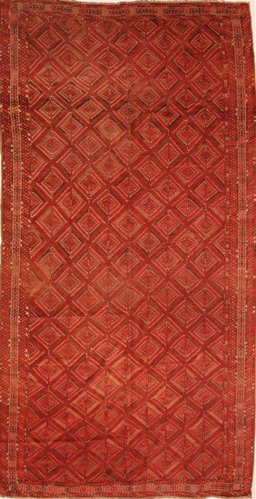 Turkman Red Hand Knotted 74 X 1311 Area Rug 100-25222 Image 0