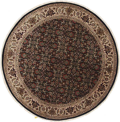 Herati Beige Round Hand Knotted 50 X 50  Area Rug 250-25223 Image 0