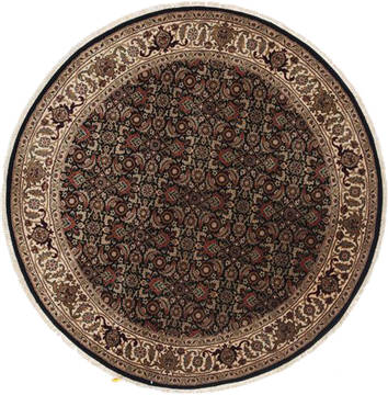 Indian Herati Beige Round 5 to 6 ft Wool Carpet 25223