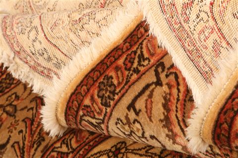 Tabriz Brown Hand Knotted 95 X 127 Area Rug 100-25226 Image 4