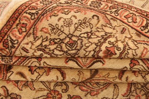 Tabriz Brown Hand Knotted 95 X 127 Area Rug 100-25226 Image 5