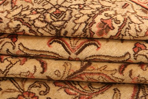 Tabriz Brown Hand Knotted 95 X 127 Area Rug 100-25226 Image 6