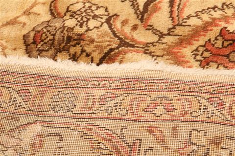 Tabriz Brown Hand Knotted 95 X 127 Area Rug 100-25226 Image 8