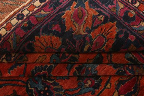 Sarouk Red Hand Knotted 87 X 115 Area Rug 100-25227 Image 5