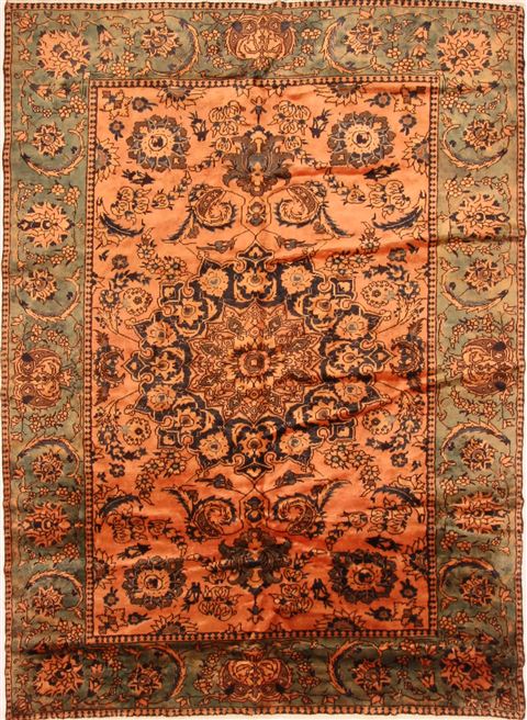 Bakhtiar Multicolor Hand Knotted 73 X 101  Area Rug 100-25230 Image 0