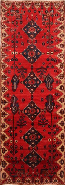 Zanjan Red Hand Knotted 56 X 158  Area Rug 100-25237 Image 0