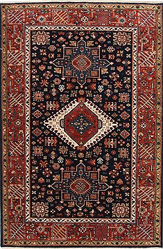 Karajeh Brown Hand Knotted 4'1" X 6'2"  Area Rug 250-25239