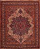 Kerman Red Hand Knotted 112 X 141  Area Rug 100-25246 Thumb 0