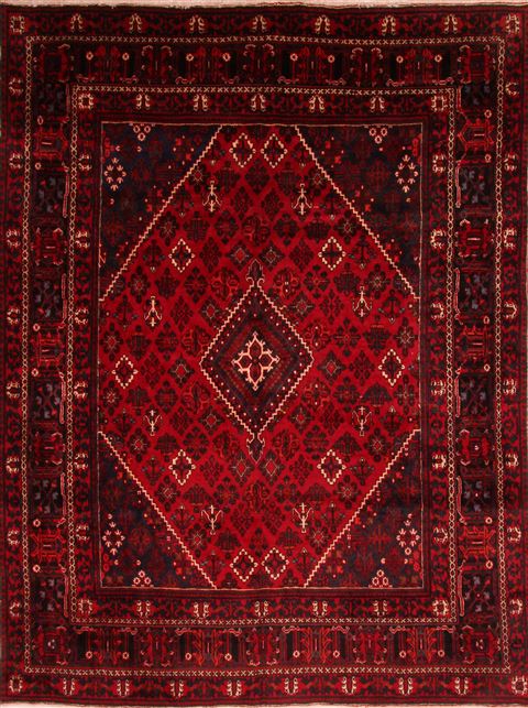 Joshaghan Red Hand Knotted 98 X 1210 Area Rug 100-25255 Image 0