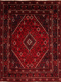 Persian Joshaghan Red Rectangle 10x13 ft Wool Carpet 25255