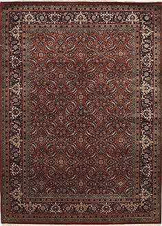 Indian Herati Beige Rectangle 5x7 ft Wool Carpet 25277