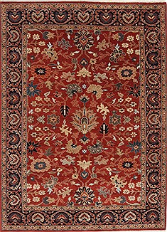 Indian Serapi Beige Rectangle 5x7 ft Wool Carpet 25278