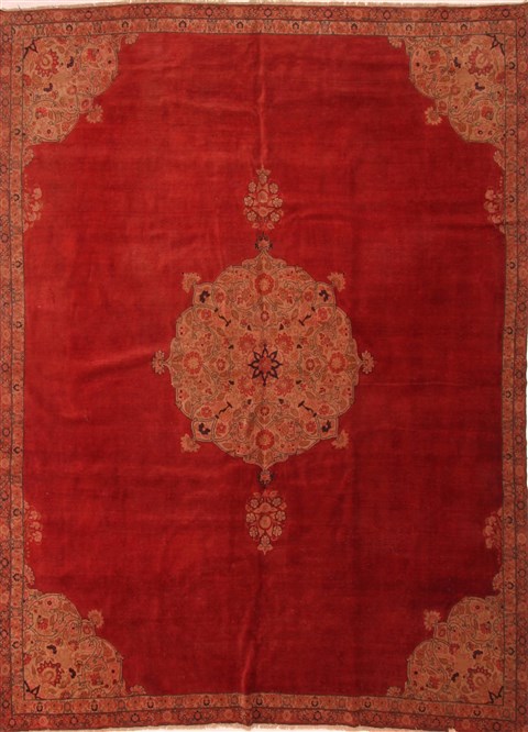 Tabriz Red Hand Knotted 86 X 1111  Area Rug 100-25280 Image 0