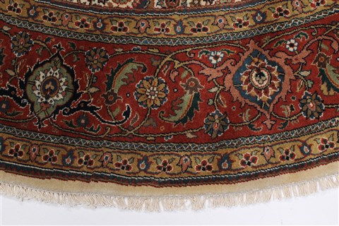 Herati Beige Round Hand Knotted 80 X 80 Area Rug 250-25288 Image 3