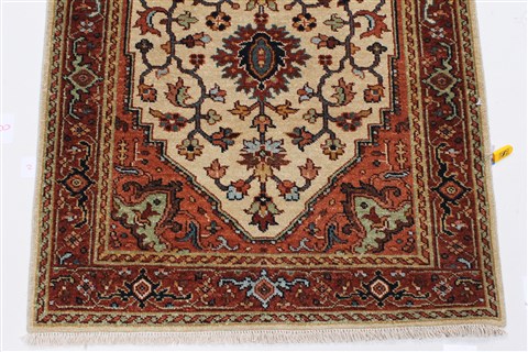 Serapi White Runner Hand Knotted 26 X 1310 Area Rug 250-25292 Image 4