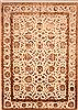 Kashan White Hand Knotted 100 X 145  Area Rug 100-25296 Thumb 0