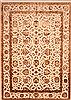 Kashan White Hand Knotted 100 X 145 Area Rug 100-25296 Thumb 0