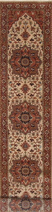 Serapi Beige Runner Hand Knotted 27 X 160 Area Rug 250-25299 Image 0
