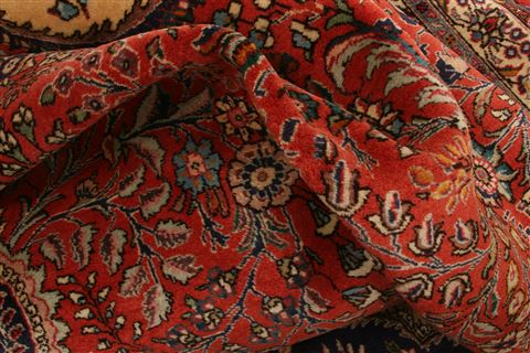 Tabriz Red Hand Knotted 118 X 155 Area Rug 100-25301 Image 2