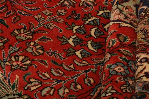 Tabriz Red Hand Knotted 118 X 155 Area Rug 100-25301 Image 3
