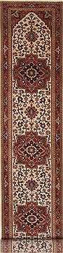 Serapi Beige Runner Hand Knotted 2'6" X 14'5"  Area Rug 250-25302